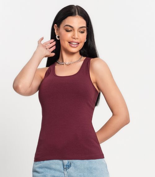 Regata Feminino Cotton 30 Básica Kohmar Vermelho