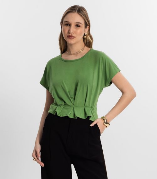 Blusa Feminina Com Pregas Endless Verde