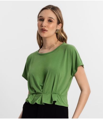 Blusa Feminina Com Pregas Endless Verde