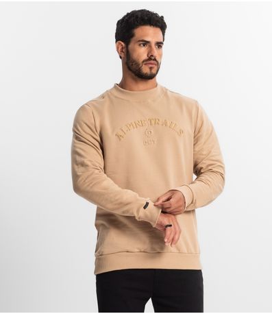 Blusão Masculino Em Moletom Diametro Marrom