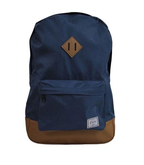 Mochila Escolar Com Bolso Frontal Yins Azul