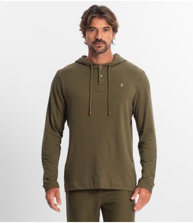 Blusão Masculino Com Capuz Diametro Verde