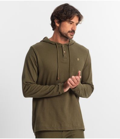 Blusão Masculino Com Capuz Diametro Verde