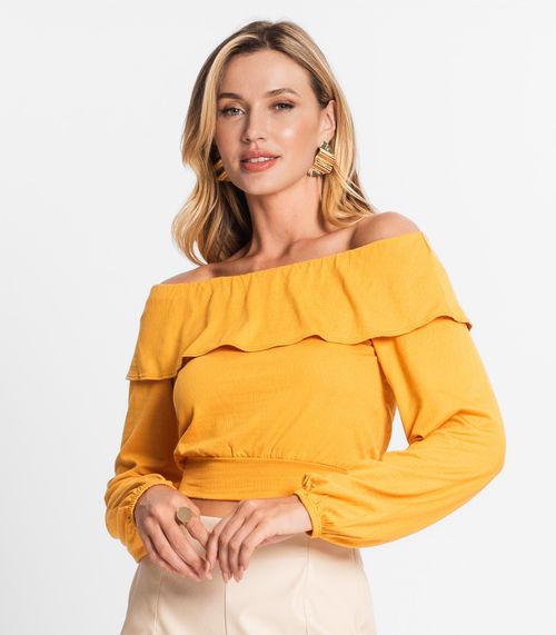 Blusa Feminina Manga Longa Endless Amarelo