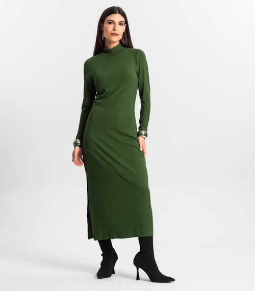 Vestido Midi Manga Longa Endless Verde
