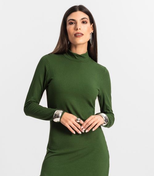 Vestido Midi Manga Longa Endless Verde
