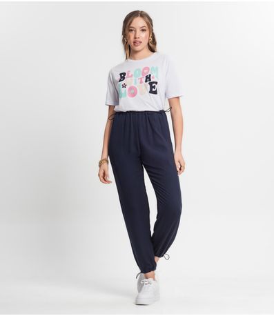 Calça Juvenil Feminina Em Sarja Minty Azul