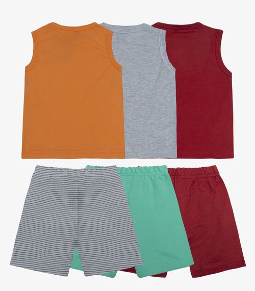 Kit Combo 3 Conjuntos Masculino Sortidos Agathos Sortida