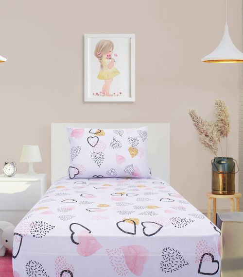 Jogo De Cama Solteiro Kids Doce Vida Rosa