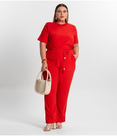 Calça Feminina Plus Size Secret Glam Laranja