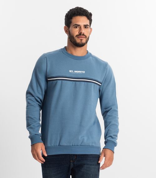 Blusão Masculino Em Moletom Diametro Azul
