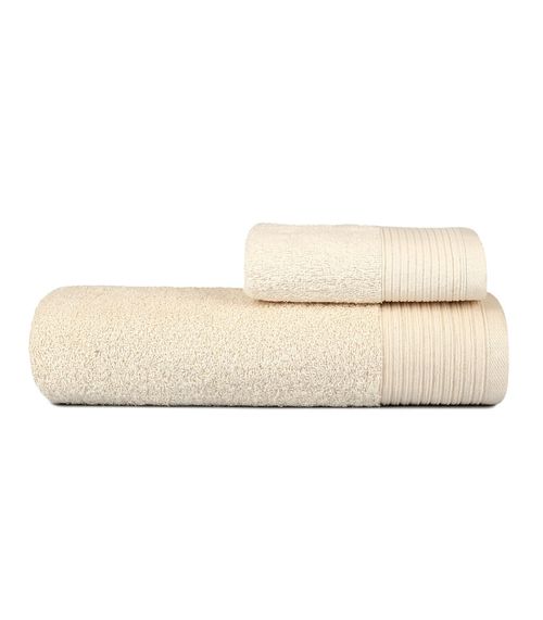 Jogo De Toalhas Natural 2 Peças Atlântica Bege