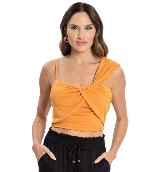 Top De Alça Malha Soft Endless Marrom