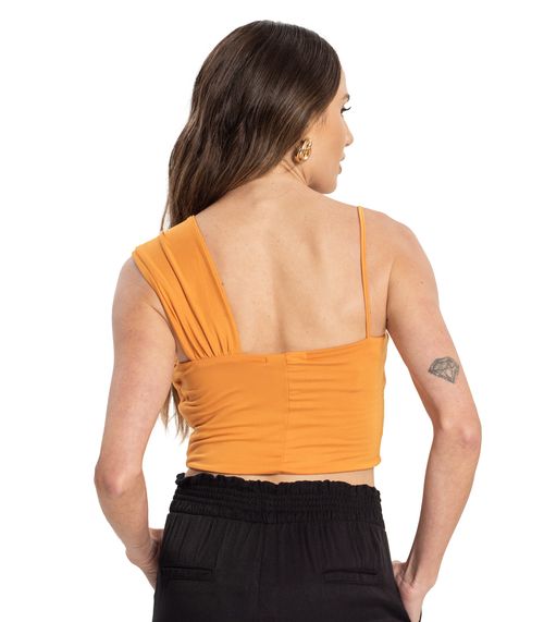 Top De Alça Malha Soft Endless Marrom