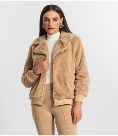 Casaco Feminino em Pelo Safira Endless Marrom
