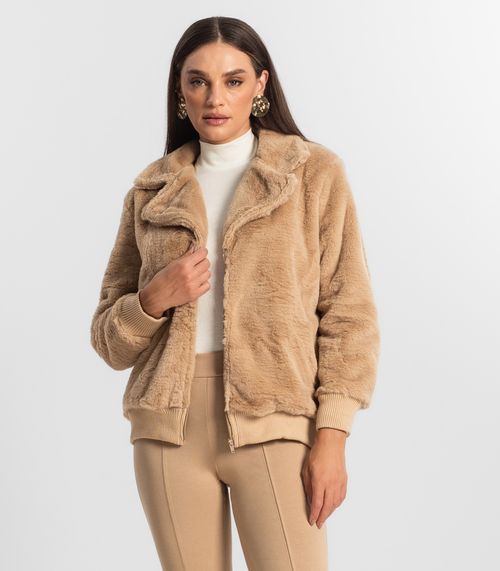 Casaco Feminino em Pelo Safira Endless Marrom