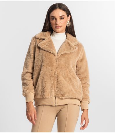 Casaco Feminino em Pelo Safira Endless Marrom