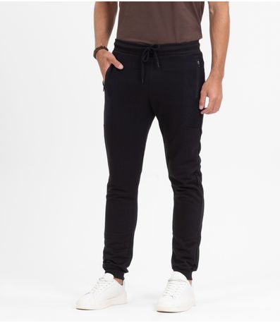 Calça Masculina Em Moletinho Diametro Preto