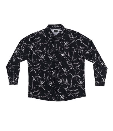 Camisa Polo Manga Longa Plus Size Diametro Preto