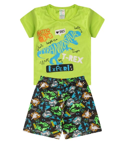 Pijama Infantil Masculino Brilha No Escuro kappes Amarelo