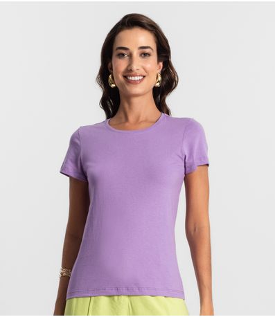 Blusa Feminina Meia Malha 30 Básica KO Roxo