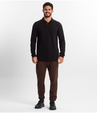 Calça Masculina Em Moletinho Diametro Marrom