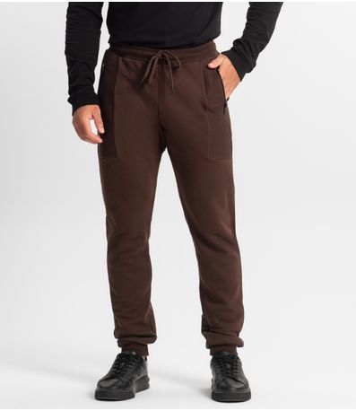 Calça Masculina Em Moletinho Diametro Marrom