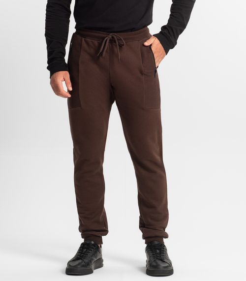 Calça Masculina Em Moletinho Diametro Marrom