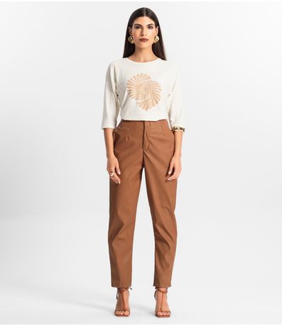 Calça Feminina Courino Endless Marrom