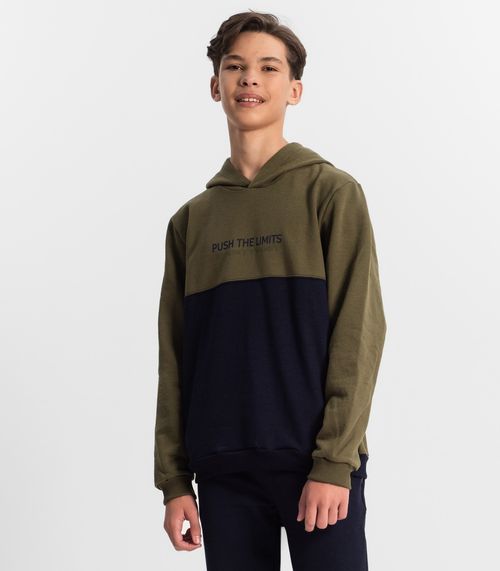 Blusão Juvenil Masculino Com Capuz Minty Verde