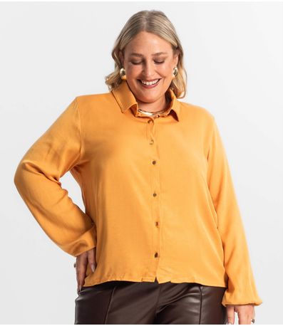 Camisa Manga Longa Secret Glam Secret Glam Marrom