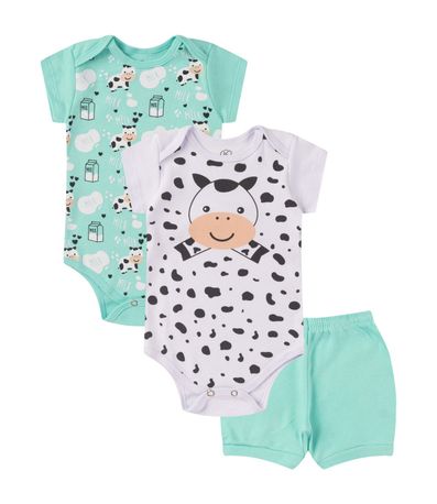 Kit Body Infantil Curto 3 Peças Kappes Azul