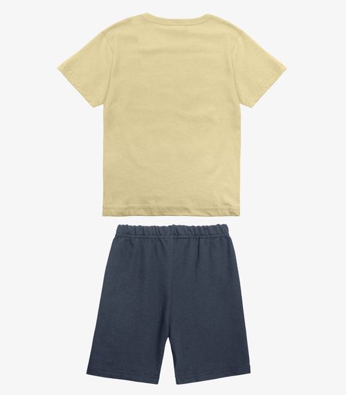 Conjunto Infantil Menino Com Camiseta Agathos Amarelo