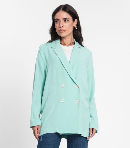 Blazer Feminino Em Linho Endless Verde