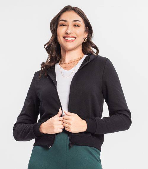 Jaqueta Feminina Com Capuz Endless Preto
