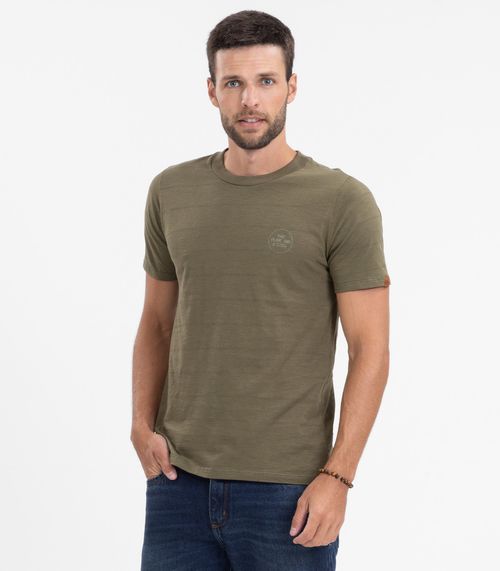 Camiseta Masculina Maquinetada Diametro Verde