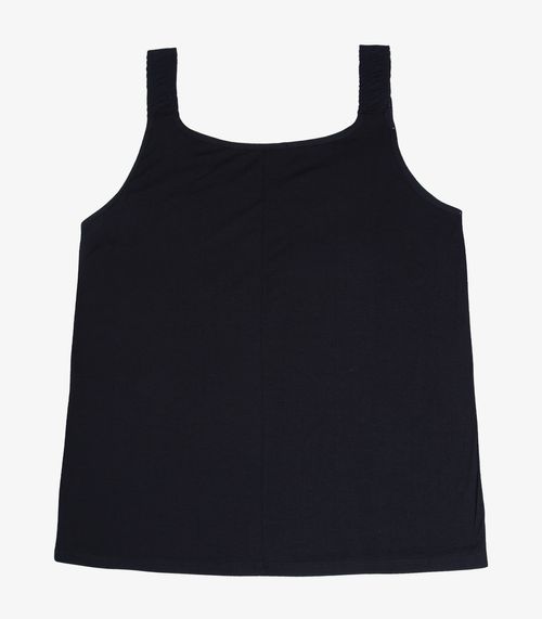 Blusa de Alça Feminina Plus Select Preto