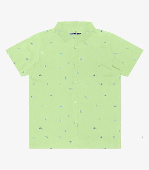 Camisa Juvenil Masculina Em Viscose Minty Verde