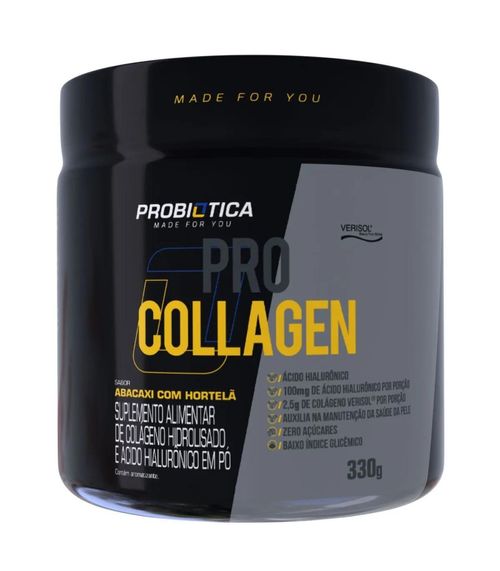 Colágeno Pro Collagen 330g Probiótica Abacaxi Com Hortela