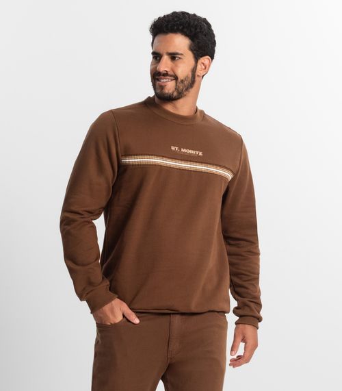Blusão Masculino Em Moletom Diametro Marrom