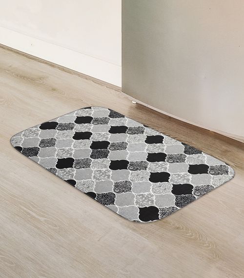 Tapete Cozinha Base Antiderrapante Tapetes Junior Cinza
