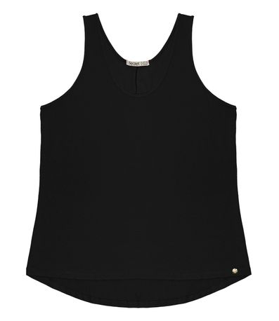 Regata Feminina Plus Size Secret Glam Preto