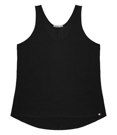 Regata Feminina Plus Size Secret Glam Preto