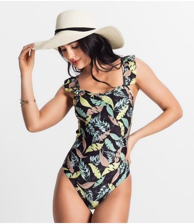 Body Maiô Cavado Com Bojo Uni Femme Verde