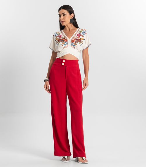 Calça Feminina Linho Strong Endless Vermelho
