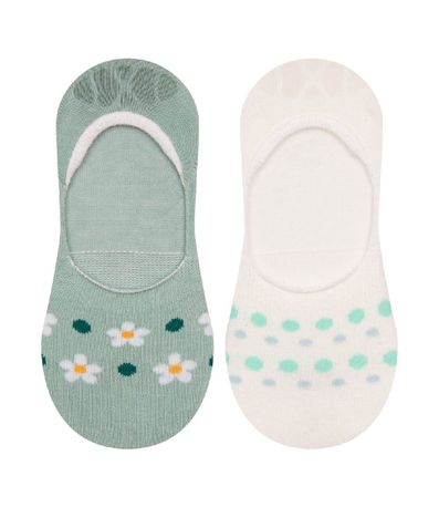 Kit 2 Pares De Meias Invisiveis Cia Da Meia Verde