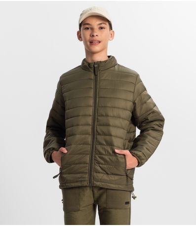 Jaqueta Puffer Juvenil Masculina Minty Verde