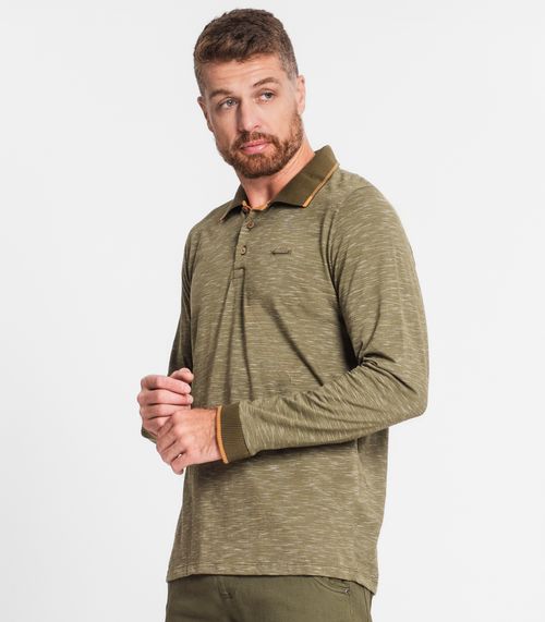 Camisa Polo Masculina Em Meia Malha Diametro Verde