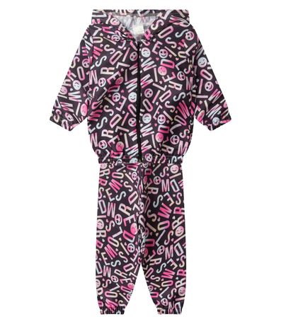 Conjunto Corta Vento Infantil Com Capuz Kappes Preto