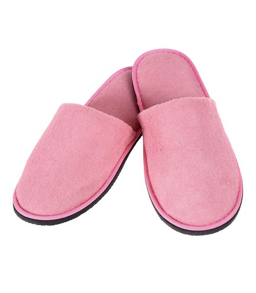 Pantufa Feminina Atoalhada Bene Casa Rosa